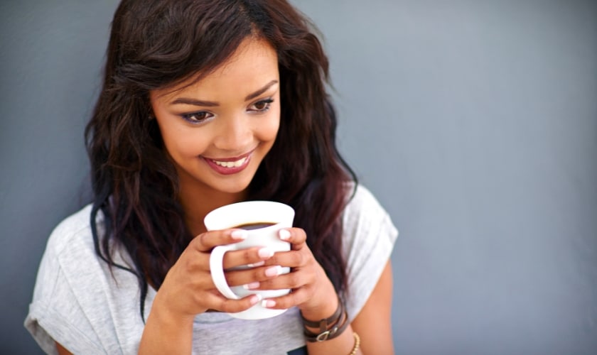 enjoying your coffee with invisalign